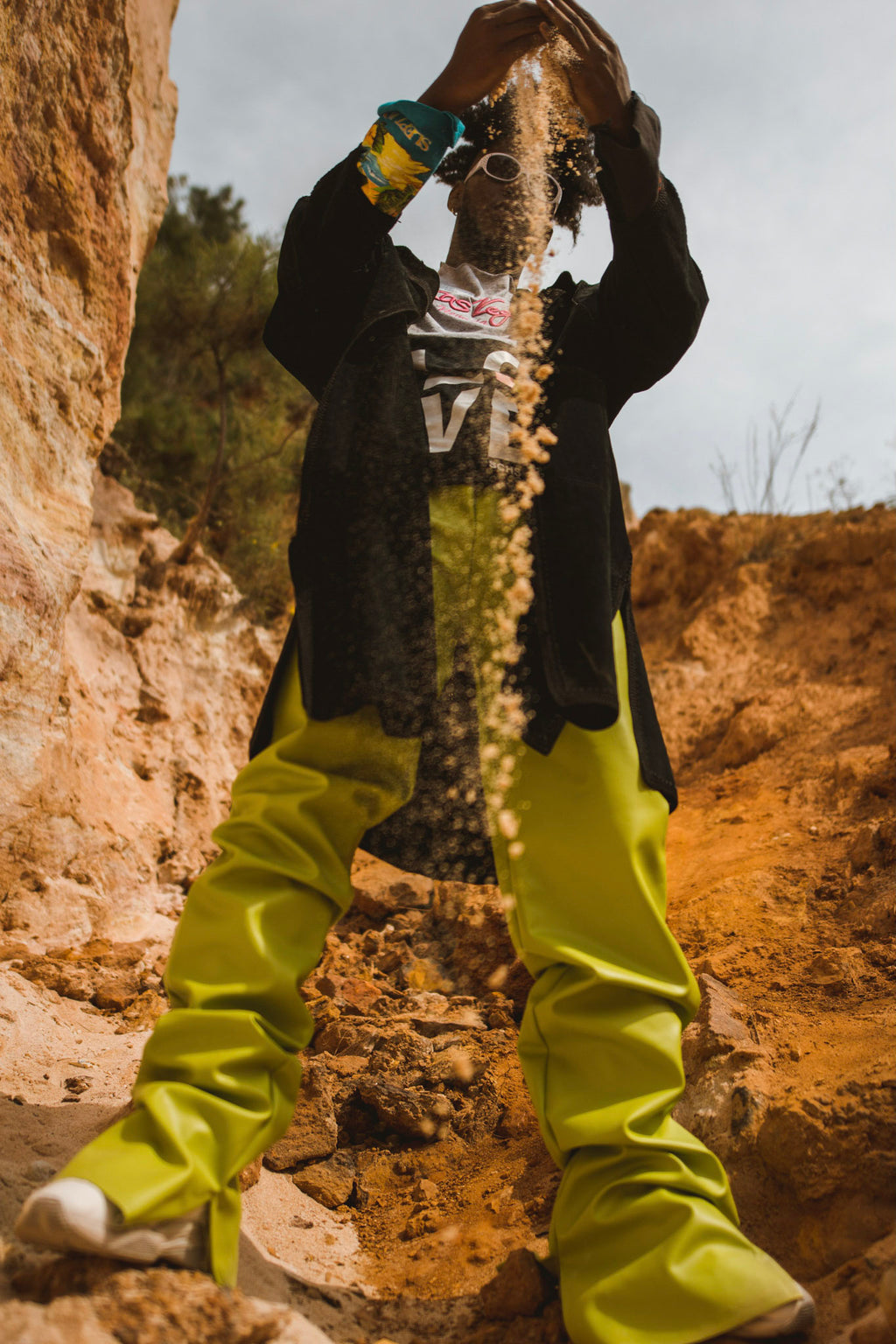 IOWGH X CHAYKE NEON GREEN STACKED PANTS