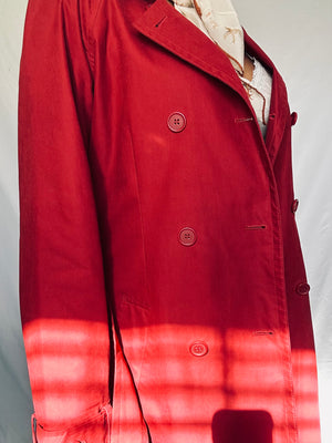 RED TRENCH COAT